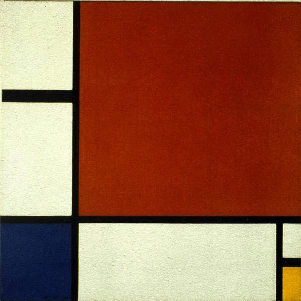 Piet Mondrian Composition II in Red Blue and Yellow